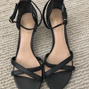 Ralph Lauren Heel Sandals Black Sz 6